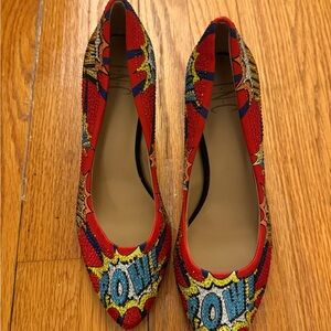 Colorful Comic Print Women's Shoes